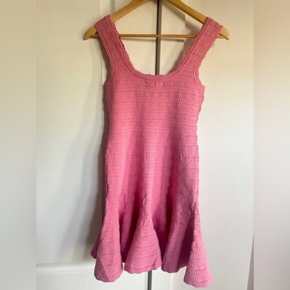 NWT LoveShackFancy Maryanne Knit Mini Dress Sunset Pink | size S - Picture 8 of 10